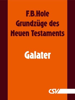 cover image of Grundzüge des Neuen Testaments--Galater